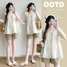 批发实拍  印花刺绣甜美上衣