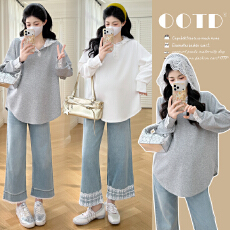 实拍 春季刺绣花边拼接休闲上衣