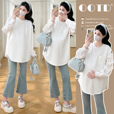 批发实拍 春季荷叶边拼接休闲上衣