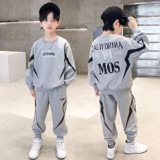 批发春秋季卫衣运动服男孩帅气渐变儿童装男童春装套装2025<b class='q'>新款</b>中大童