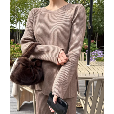 批发秋<b class='q'>冬</b>洋气毛衣套装女宽松慵懒风针织衫休闲阔腿长裤显瘦显高两件套