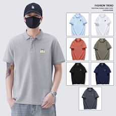 批发2025春<b class='q'>夏</b>新款短袖T恤翻领POLO衫