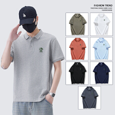 批发2025春<b class='q'>夏</b>新款短袖T恤翻领POLO衫