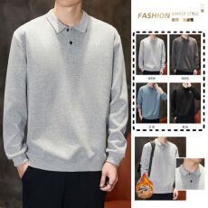 批发2025男士翻领长袖POLO衫卫衣