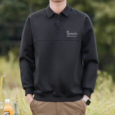 批发2025男士翻领长袖POLO衫卫衣