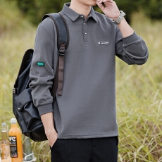 批发2025男士翻领长袖POLO衫卫衣