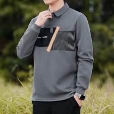 批发2025男士翻领长袖POLO衫卫衣