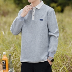 批发2025男士翻领长袖POLO衫卫衣