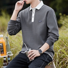 批发2025男士翻领长袖POLO衫卫衣