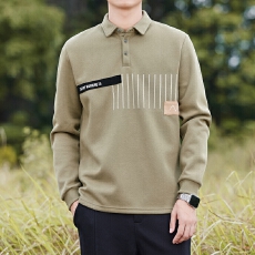 批发2025男士翻领长袖POLO衫卫衣