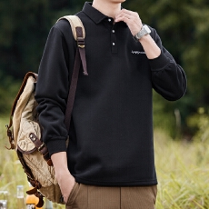 批发2025男士翻领长袖POLO衫卫衣