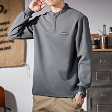 批发2025男士翻领长袖POLO衫卫衣