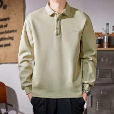 批发2025男士翻领长袖POLO衫卫衣