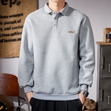 批发2025男士翻领长袖POLO衫卫衣