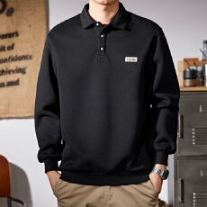 批发2025男士翻领长袖POLO衫卫衣