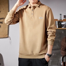 批发2025男士翻领长袖POLO衫卫衣