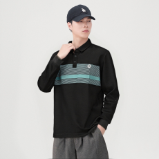 批发2025男士翻领长袖POLO衫卫衣