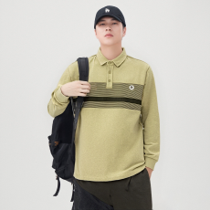 批发2025男士翻领长袖POLO衫卫衣