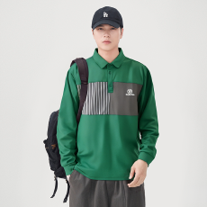 批发2025男士翻领长袖POLO衫卫衣