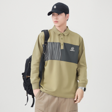 批发2025男士翻领长袖POLO衫卫衣