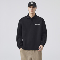 批发潮牌重磅360G翻领卫衣男秋冬长袖套头上衣