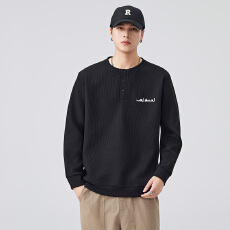 批发潮牌重磅360G亨利领卫衣男秋冬套头长袖上衣