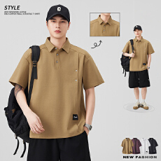 批发2026夏季男装翻领短袖polo衫