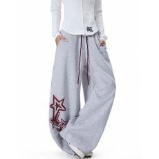 批发<b class='q'>韩版</b>印花抽绳街舞hiphop嘻哈休闲裤女爵士舞jazz长裤运动街头潮