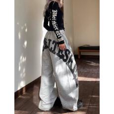 美式复古做旧字母印花抽绳卫裤宽松休闲百搭baggy爵士舞阔腿长裤