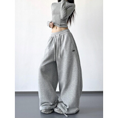 批发黑色阔腿运动卫<b class='q'>裤</b>女<b class='q'>嘻哈</b>爵士舞长<b class='q'>裤</b>子秋冬美式辣妹宽松慵懒休闲<b class='q'>裤</b>