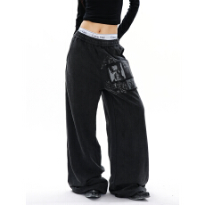 批发天丝羊绒欧韩假两件蝴蝶印花长袖针织衫春季设计感收腰<b class='q'>上衣</b>女