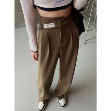 批发2026个子卡其色阔腿裤女秋季垂感高腰显瘦宽松休闲直筒<b class='q'>西装</b>裤