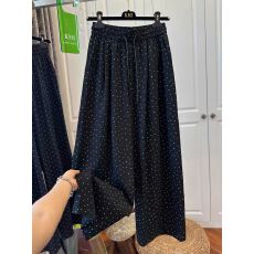 批发特<b class='q'>大码</b>300斤波点休闲裤女直筒裤宽松薄款<b class='q'>长裤</b>夏