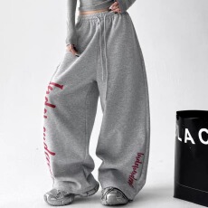 批发街舞潮牌爵士舞裤子女跳舞印花卫裤嘻哈宽松休闲运动裤潮