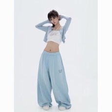 批发时尚流行美式字母褶皱伞兵工<b class='q'>装</b>裤纯棉曼巴棉爵士舞裤子显瘦弯刀裤