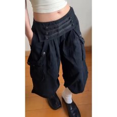 批发美式复古重工多口袋工装裤男女宽松阔腿<b class='q'>休闲</b>设计感宽筒长裤