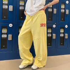 批发JMJ 美式慵懒风字母刺绣阔腿卫裤男女宽松百搭<b class='q'>运动</b>拖地长裤