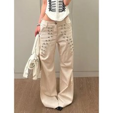 批发美式复古铆钉高腰水洗做旧<b class='q'>牛仔裤</b>女2026秋季新款宽松<b class='q'>显瘦</b>直筒裤