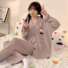 批发量大价优25年秋季羊绒开衫长袖长裤毛巾绣女士家居<b class='q'>服</b>网红直播高品