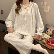 批发LS量大价优25年秋季牛奶丝圆领仿棉<b class='q'>睡衣</b>女套装网红爆款直播高品