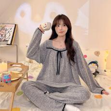 批发量大价优26年秋春季羊绒190g圆领长袖套装少女感直播高品可外穿