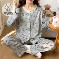 量大价优26年秋春季云朵棉花边开胸长袖套装直播高品双长仿棉开衫