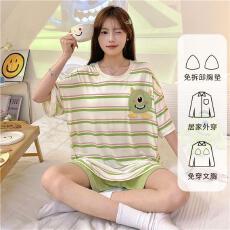 批发量大价优26年夏季<b class='q'>莫代尔</b>双短圆领套装少女卡通直播高品可外穿