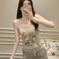 量大价优26年夏季聚酯纤维150g吊带套装少女性感直播高品可外穿