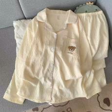 批发量大价优26年春季睡衣女新款云朵棉长袖小翻领家居服套装直播高品