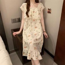 量大价优26年夏季云朵棉可拆胸垫睡裙女花边甜美长款直播高品