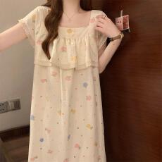 量大价优26年夏季云朵棉可拆胸垫睡裙女花边甜美长款直播高品