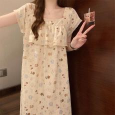 量大价优26年夏季云朵棉可拆胸垫睡裙女花边甜美长款直播高品