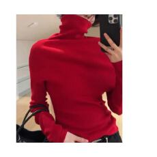 韩系内搭长袖针织衫女2025秋冬新款打底衫设计感高领叠穿披肩上衣