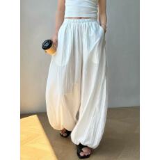 批发2026韩系休闲松弛感宽松灯笼裤女春季百搭复古高级感百搭阔腿<b class='q'>长裤</b>